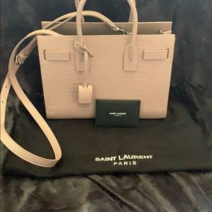 Yves Saint Laurent Croc Embossed Baby Sac De Jour